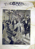 Original Old Antique Print 1901 Lifeboat Fete Stafford House Grand-Staircase