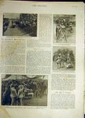Original Old Antique Print 1901 Motor-Race Girardot Fournier Sisters Mante 20th