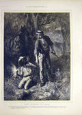 Original Old Antique Print 1873 Harry-Heathcote Gangoil Jacko Sketch Victorian