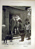 Original Old Antique Print 1896 Christmas Present Spanish Main Woodville Man