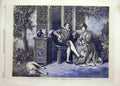 Original Old Antique Print 1866 Wynfield Fatherly-Advice Daughter Father 19th