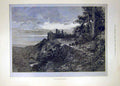 Original Old Antique Print 1890 Ruin Castle Strudle Bad 19th Century