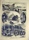 Old Antique Print 1880 Whitsuntide Holiday Sketches Jersey Channel-Island 19th