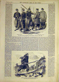Original Old Antique Print 1860 Uniform French Troops Corps Basque Morocco 19th