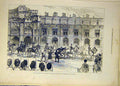 Original Old Antique Print 1879 Wedding Duke Connaught Claremont Bride Groom