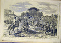 Original Old Antique Print 1855 Buck-Hounds Salt-Hill Leech Sketch Hunt 19th