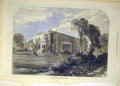Original Old Antique Print 1871 Tichborne House Alresford Hants Building 19th