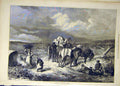Original Old Antique Print 1871 New-Forest Clearing Horses Goddard People 19th