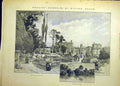 Original Old Antique Print 1887 Montbard English Homes Wilton House Garden Lake