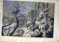 Original Old Antique Print 1865 Building Castle Tyne Scott Newcastle-On-Tyne