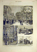 Original Old Antique Print 1881 Bath Agricultural Show Tunbridge Wells Eridge