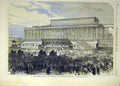 Original Old Antique Print 1868 General Election Lancashire Liverpool Nomination