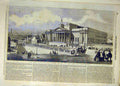 Original Old Antique Print 1860 Free-Public Library Museum Liverpool Brown 19th