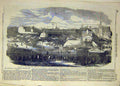 Original Old Antique Print 1852 Manchester Liverpool Agricultural Haymarket 19th