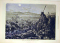 Original Old Antique Print 1872 Shepherds Flocks Night Webb Fine Art Victorian