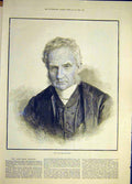 Original Old Antique Print 1881 Portrait Dean Stanley Westminster 19th