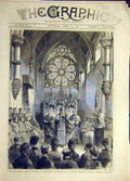 Old Antique Print 1875 Roman Catholic Church Canterbury Cardinal Manning 19th