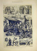 Original Old Antique Print 1879 Plants London Poor Victoria Park Sketches 19th
