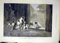 Original Old Antique Print 1885 Disgrace Puppy Berkley Fine Art Animal Victorian