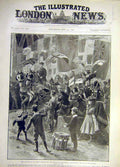 Old Antique Print 1902 King Horses Coronation Procession Training Street 20th