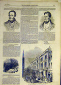 Original Old Antique Print 1844 Depot Paternoster-Row Peak Cavern Murphy Roden