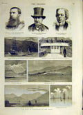 Original Old Antique Print 1881 Burton Bell Boyd Cumberland Ship Loch Scotland