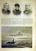 Original Old Antique Print 1888 Monro Ronald-Thomson Sutherland Mirage Steppes