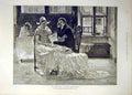 Original Old Antique Print 1891 Wedding Dress Richards Gown Bride 19th