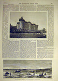 Original Old Antique Print 1889 Bastille Model Paris Battle-Field Sedgemoor 19th