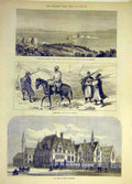 Old Antique Print 1873 Morocco Tangier Hms Aurora Owens College Mancheste 19th
