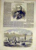 Original Old Antique Print 1854 Elgin Kincardine Earl Troops Alexandria Egyptian