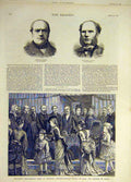Original Old Antique Print 1875 Barve Cairnes Norbiton Princess Wales Home 19th