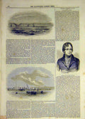 Original Old Antique Print Algoa Bay Portrait Earl Ripon Suez Canal