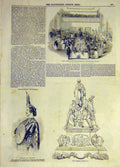 Original Old Antique Print Newcastle Horticultural Show Macready Theatre Actor