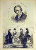 Original Old Antique Print 1872 Earl Lonsdale Paris Fashion Ladies March 19th