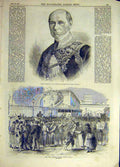 Original Old Antique Print 1870 Brunnow Russian Ambassador War French Sier 19th