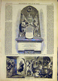 Original Old Antique Print 1859 Cathedral Perth-Shire Crimea San-Diego Miracle