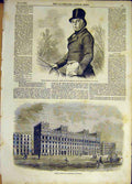 Old Antique Print 1856 Portrait Assheton Hampshire Hounds Watts Warehouse 19th