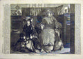 Original Old Antique Print 1858 Soloman No.454 Child Lady Fine Art Academy 19th