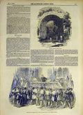 Old Antique Print 1847 Strata Florida Abbey Scene Play Artevelde Theatre 19th
