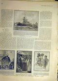 Old Antique Print 1902 Russian Battleship Bosphorus Men'S Shelter Hallows 20th
