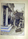 Original Old Antique Print 1890 Chamberlain Oleanders BadhPeople 19th