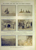 Original Old Antique Print 1906 Coal-Hulk Forte Haakon Norway Manchester Liberal