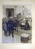 Original Old Antique Print 1890 Hathaway Forestier People 19th Century