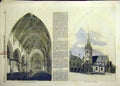 Original Old Antique Print 1858 St Nicholas Church Durham Building Victorian