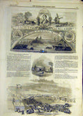 Original Old Antique Print 1846 Agricultural Society Newcastle-On-Tyne Show 19th