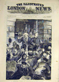 Original Old Antique Print 1880 Elections Liverpool Townhall Nomination Scene