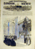 Original Old Antique Print 1856 St Paul'S Cathedral Bishop London Enthronement