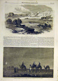 Original Old Antique Print 1858 Bethlehem Laborde Star East Warren Fine Art 19th