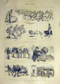 Original Old Antique Print 1889 Royal Agricultural Society Jubilee Show Windsor